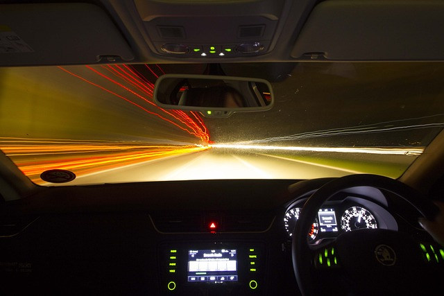 drive, night, car
